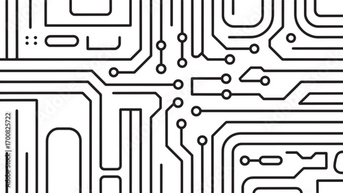 Detailed Circuit Board Vector Illustration for Advanced Technology and Engineering Projects