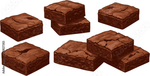 vector chocolate brownies
