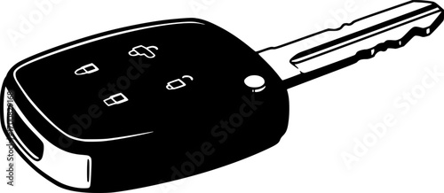 vector car key and alarm symbols
