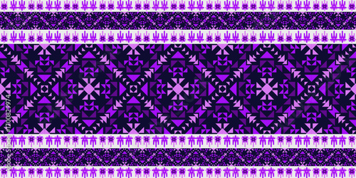 Seamless knitted pattern with floral design for fabric wallpaper and textile decoration