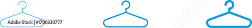 Three styles of clothing hangers displayed side by side for comparison vector