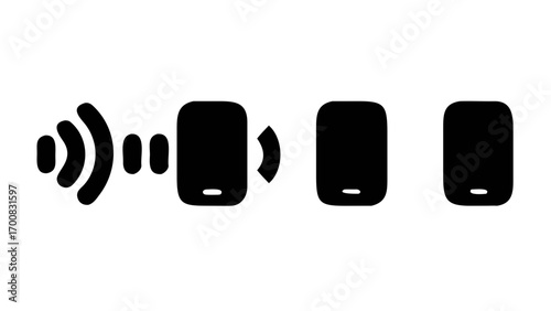 Nfc contactless payment phone wireless connection signal transmission technology vector illustration