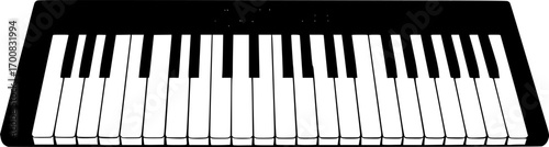 vector round frame of piano keyboard isolated on white background. modern music illustration. classic music. template for piano concert
