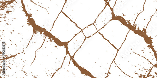 Abstract white and gray paint on a cracked, textured concrete wall with a grunge pattern