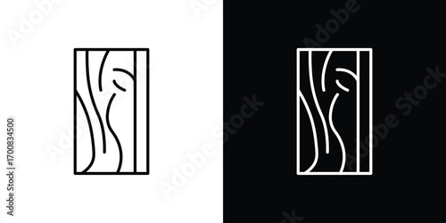 Wood board icon logo template designs.