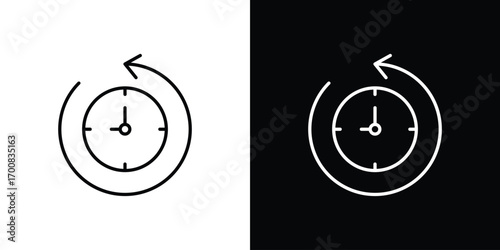 Time forward icon logo template designs.