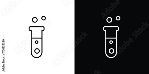 Test tube icon logo template designs.