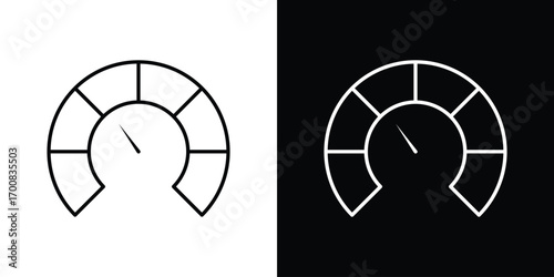 Tachometer icon logo template designs.