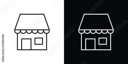 Store icon logo template designs.