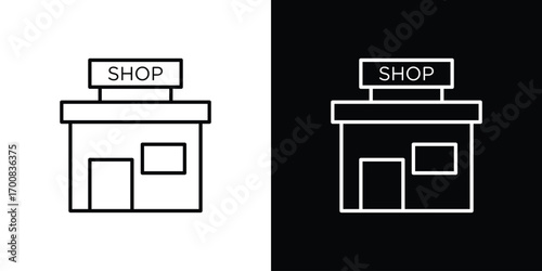 Shop icon logo template designs.