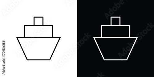 Ship icon logo template designs.