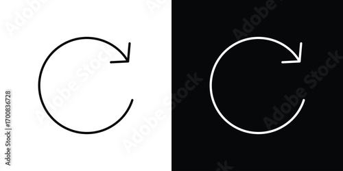 Rotate right icon logo template designs.