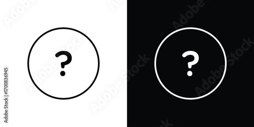Question icon logo template designs.