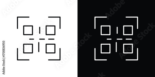 Qrcode icon logo template designs.