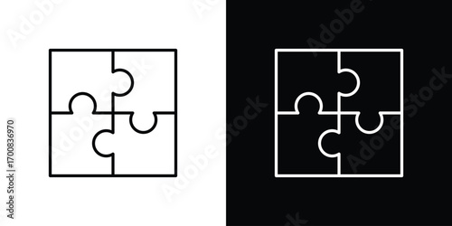 Puzzle icon logo template designs.