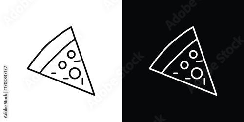 Pizza slice icon logo template designs.