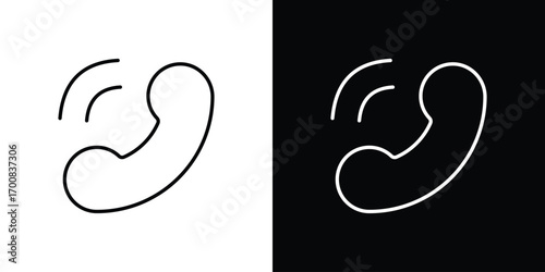 Phone call icon logo template designs.