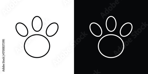 Paw icon logo template designs.