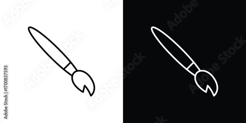 Paint brush icon logo template designs.