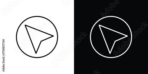 Navigation icon logo template designs.