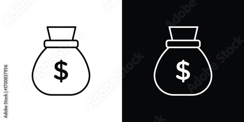 Money bag icon logo template designs.