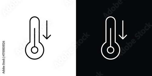 Low Temperature icon logo template designs.