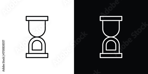 Hourglass icon logo template designs.