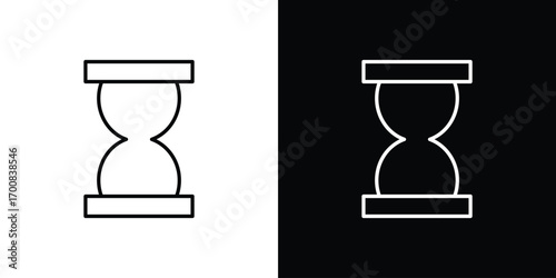 Hourglass end icon logo template designs.