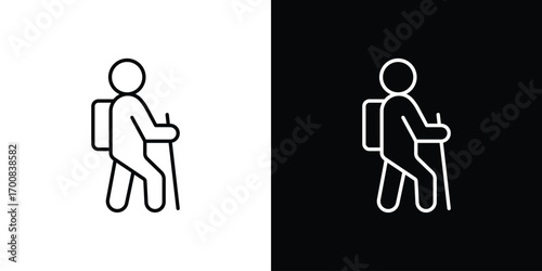 Hiking icon logo template designs.