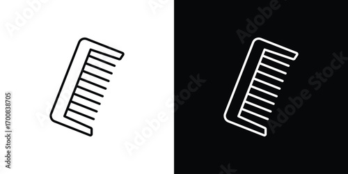 Hair brush icon logo template designs.