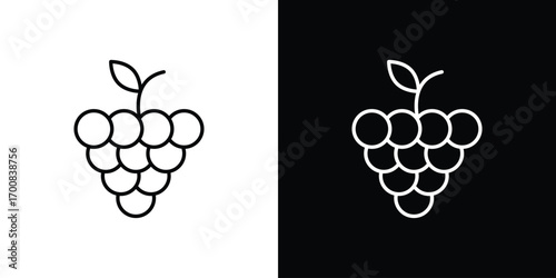 Grape icon logo template designs.