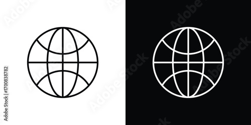 Globe icon logo template designs.