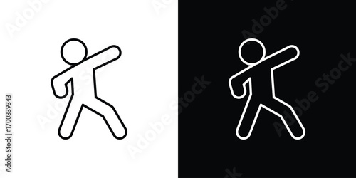 Fitness exercise icon logo template designs.