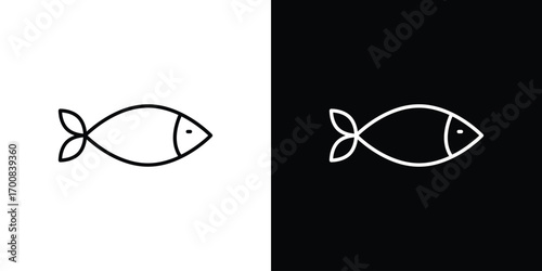 Fish icon logo template designs.