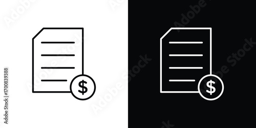 File invoice icon logo template designs.