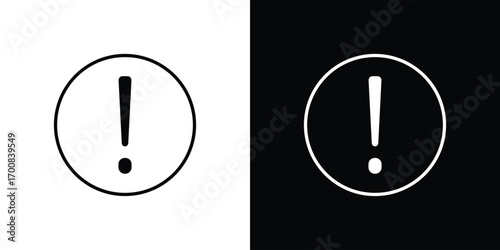 Exclamation interface icon logo template designs.
