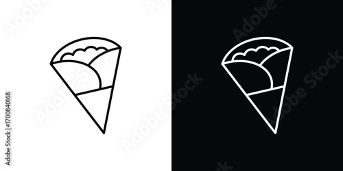 Crepe icon logo template designs.