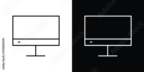 Computer screen icon logo template designs.