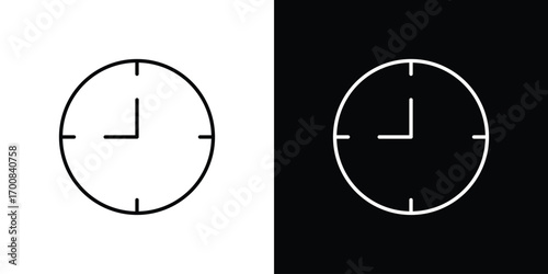 Clock nine icon logo template designs.