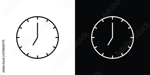 Clock seven icon logo template designs.