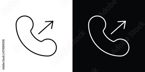 Call outgoing icon logo template designs.