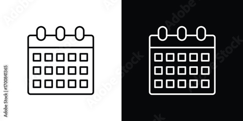 Calendar icon logo template designs.