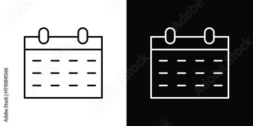 Calendar icon logo template designs.