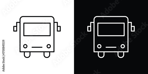 Bus icon logo template designs.