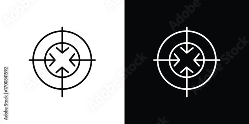 Bullseye pointer icon logo template designs.