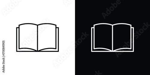Book icon logo template designs.