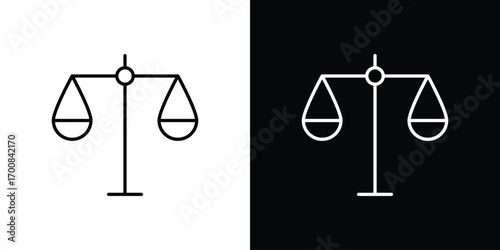 Balance scale icon logo template designs.