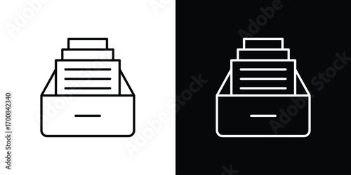 Archive icon logo template designs.