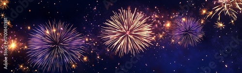 Colorful Fireworks Lighting up the Night Sky During a Festive Celebration in ...