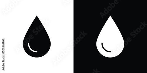 Water drop icon line style. Graphic design element vectors